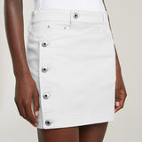 G-STAR Outlet Mini Button Through Skirt White