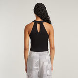 G-STAR Outlet Back Snap Slim Cropped T-Shirt Black