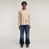 G-STAR Outlet Shipping Graphic Sweater Beige