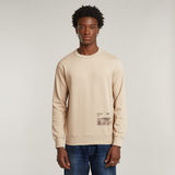 G-STAR Outlet Shipping Graphic Sweater Beige