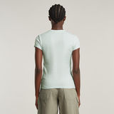 G-STAR Outlet Overdyed Eyben Slim V-Neck Top Light blue