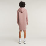 G-STAR Outlet Logo Hooded Sweater Dress Pink