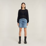 G-STAR Outlet Pointelle Lightweight Knitted Sweater Dark blue