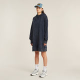 G-STAR Outlet Loose Overdyed Hooded Sweater Dress Dark blue
