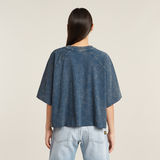 G-STAR Outlet Washed Multi Logo Oversized T-Shirt Medium blue