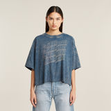 G-STAR Outlet Washed Multi Logo Oversized T-Shirt Medium blue
