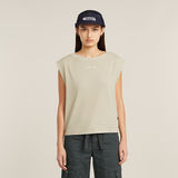 G-STAR Outlet Mini G-Script Logo Overdyed Top Beige