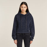 G-STAR Outlet Overdyed Loose Hooded Sweater Dark blue