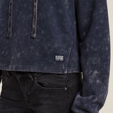 G-STAR Outlet Overdyed Loose Hooded Sweater Dark blue