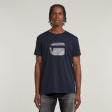 G-STAR Outlet Camiseta Fingerprint Azul oscuro