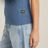 G-STAR Outlet Top sin mangas Slim Rib Azul intermedio