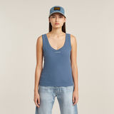 G-STAR Outlet Top sin mangas Slim Rib Azul intermedio