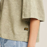 G-STAR Outlet Washed Multi Logo Oversized T-Shirt Beige
