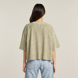 G-STAR Outlet Washed Multi Logo Oversized T-Shirt Beige