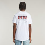 G-STAR Outlet Camiseta Lash Back Graphic Blanco