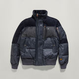 G-STAR Outlet Denim Mix Quilted Puffer Jacket Dark blue