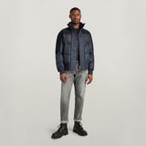 G-STAR Outlet Denim Mix Quilted Puffer Jacket Dark blue