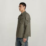 G-STAR Outlet Stand Collar Overshirt Green