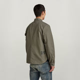 G-STAR Outlet Stand Collar Overshirt Green