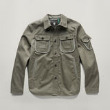 G-STAR Outlet Stand Collar Overshirt Green