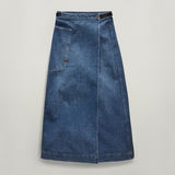 G-STAR Outlet A-line Maxi Wrap Skirt Dark blue