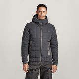 G-STAR Outlet Meefic Squared Quilted Hooded Jacket Grey