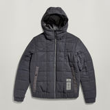 G-STAR Outlet Meefic Squared Quilted Hooded Jacket Grey