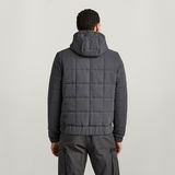 G-STAR Outlet Meefic Squared Quilted Hooded Jacket Grey
