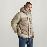 G-STAR Outlet Field Hooded Puffer Jacket Brown