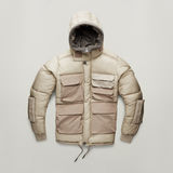 G-STAR Outlet Field Hooded Puffer Jacket Brown