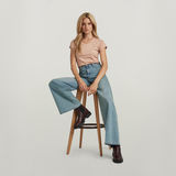 G-STAR Outlet Eyben Slim T-Shirt Over dyed Pink