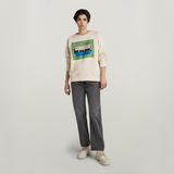 G-STAR Outlet RAW Covered Sweater White