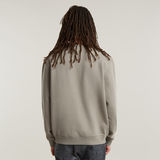 G-STAR Outlet Stacked Old Skool Logo Sweater Beige