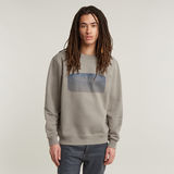 G-STAR Outlet Stacked Old Skool Logo Sweater Beige