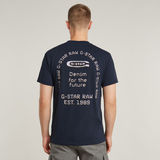 G-STAR Outlet Back Graphic Arch T-Shirt Dark blue