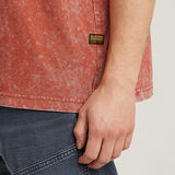 G-STAR Outlet Acid Wash Boxy T-Shirt Red