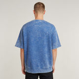 G-STAR Outlet Acid Wash Loose Sweater Mittelblau