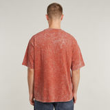 G-STAR Outlet Acid Wash Boxy T-Shirt Red