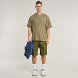 G-STAR Outlet Overdyed Center Chest Boxy T-Shirt Beige