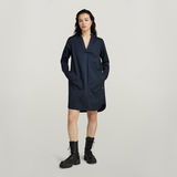 G-STAR Outlet Millery V-Neck Shirt Dress Dark blue