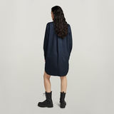 G-STAR Outlet Millery V-Neck Shirt Dress Dark blue