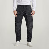 G-STAR Outlet Straight Tapered Denim Cargo Pants Black