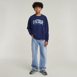 G-STAR Outlet Boys Crew Sweater Regular Unbrushed Medium blue