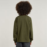 G-STAR Outlet Boys Crew Sweater Regular Unbrushed Green