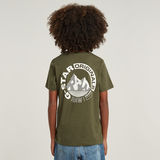 G-STAR Outlet Boys T-Shirt Regular Back Print Green