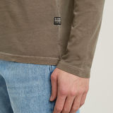 G-STAR Outlet Garment Dyed Chest Logo T-Shirt Brown