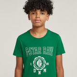 G-STAR Outlet Boys T-Shirt Regular Varsity Green