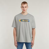 G-STAR Outlet Camiseta Color Shift Old Skool Logo Boxy Gris