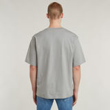 G-STAR Outlet Camiseta Color Shift Old Skool Logo Boxy Gris
