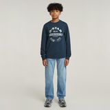 G-STAR Outlet Boys Crew Sweater Unbrushed Dark blue